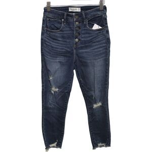 Abercrombie & Fitch Curve Love The Super Skinny Ankle High Rise Jeans Size 26 2